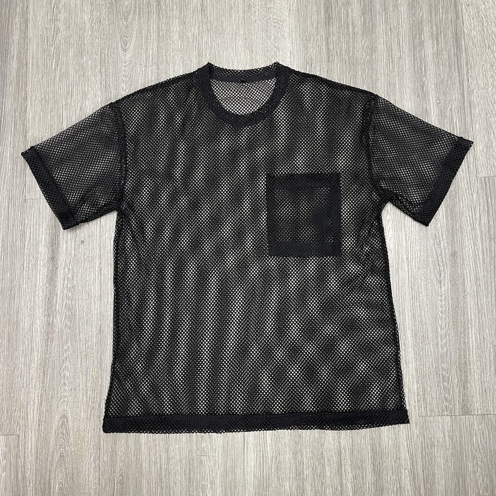 Áo thun tay lỡ form rộng nam kèm áo lưới (Áo lưới + áo thun tanktop)