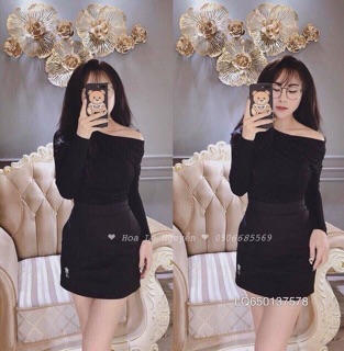 Áo thun trễ vai tay dài