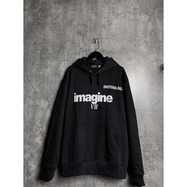 [Mã SRBACK010912 hoàn 20K xu đơn 50K] ÁO HOODIE IN CHỮ IMAGINE FORM RỘNG UNISEX NAM NỮ | BigBuy360 - bigbuy360.vn