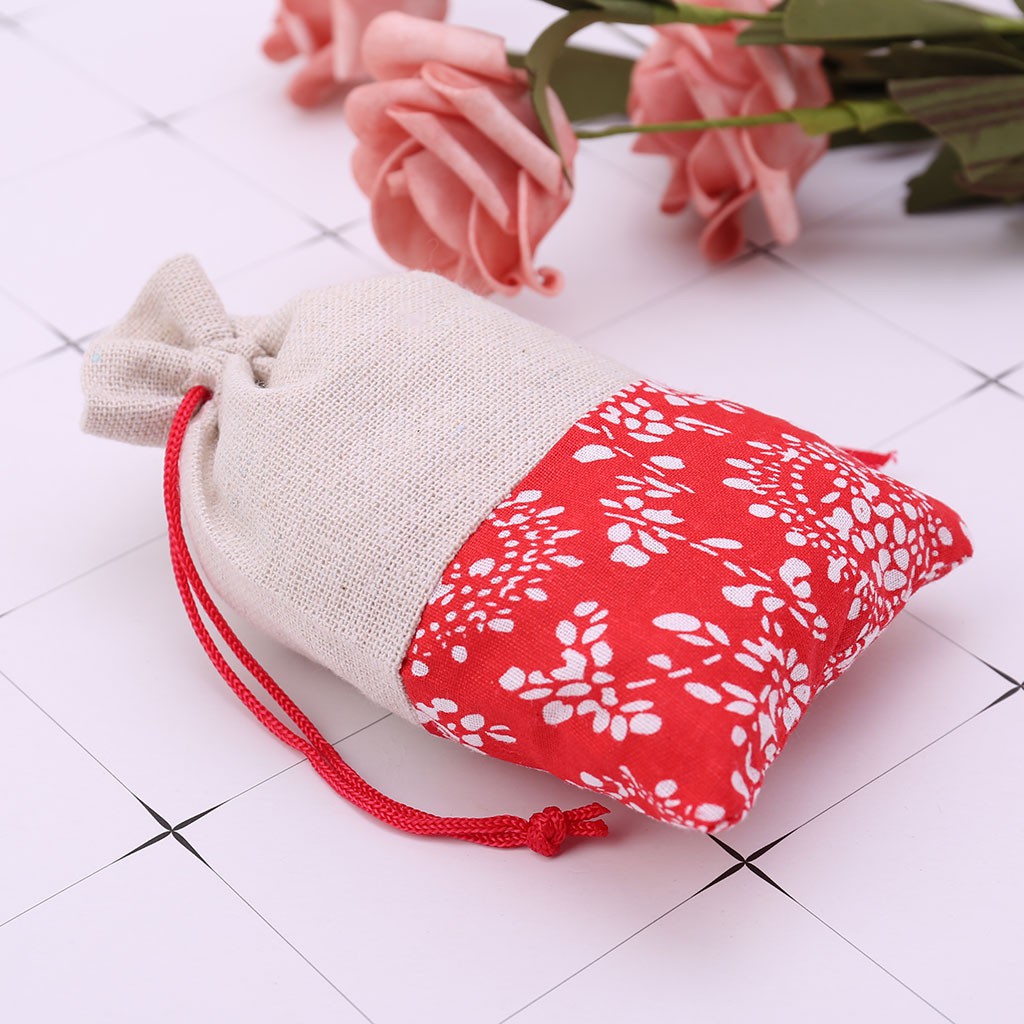 Túi cotton lanh dây rút đựng trang sức