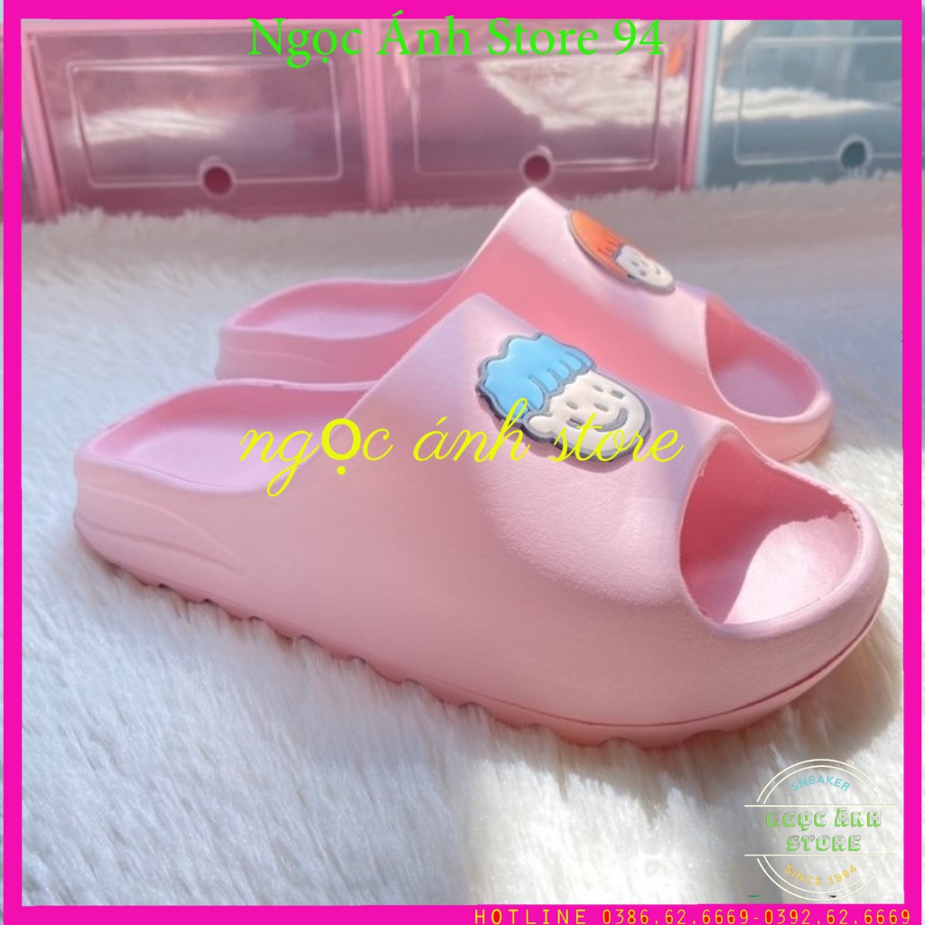 Dép bánh mì,dép đi trong nhà hình chibi dễ thương,3 màu đen,hồng,kem,size từ 36-40.Ngọc Ánh STORE