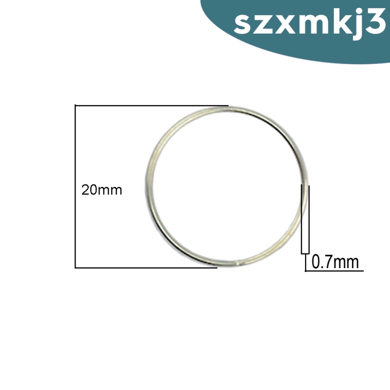 Bộ 100 Móc Khóa Tròn Bằng Sắt Cứng 20mm