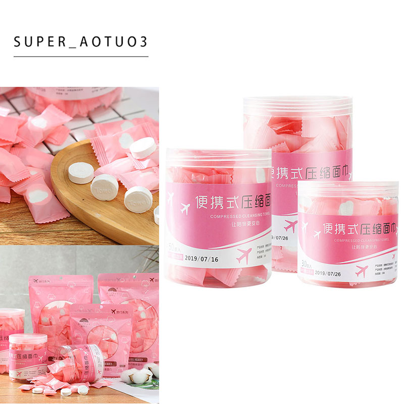 Set 10 Viên Nén Đựng Khăn Lau Bằng Vải Không Dệt Nhỏ Gọn Tiện Lợi