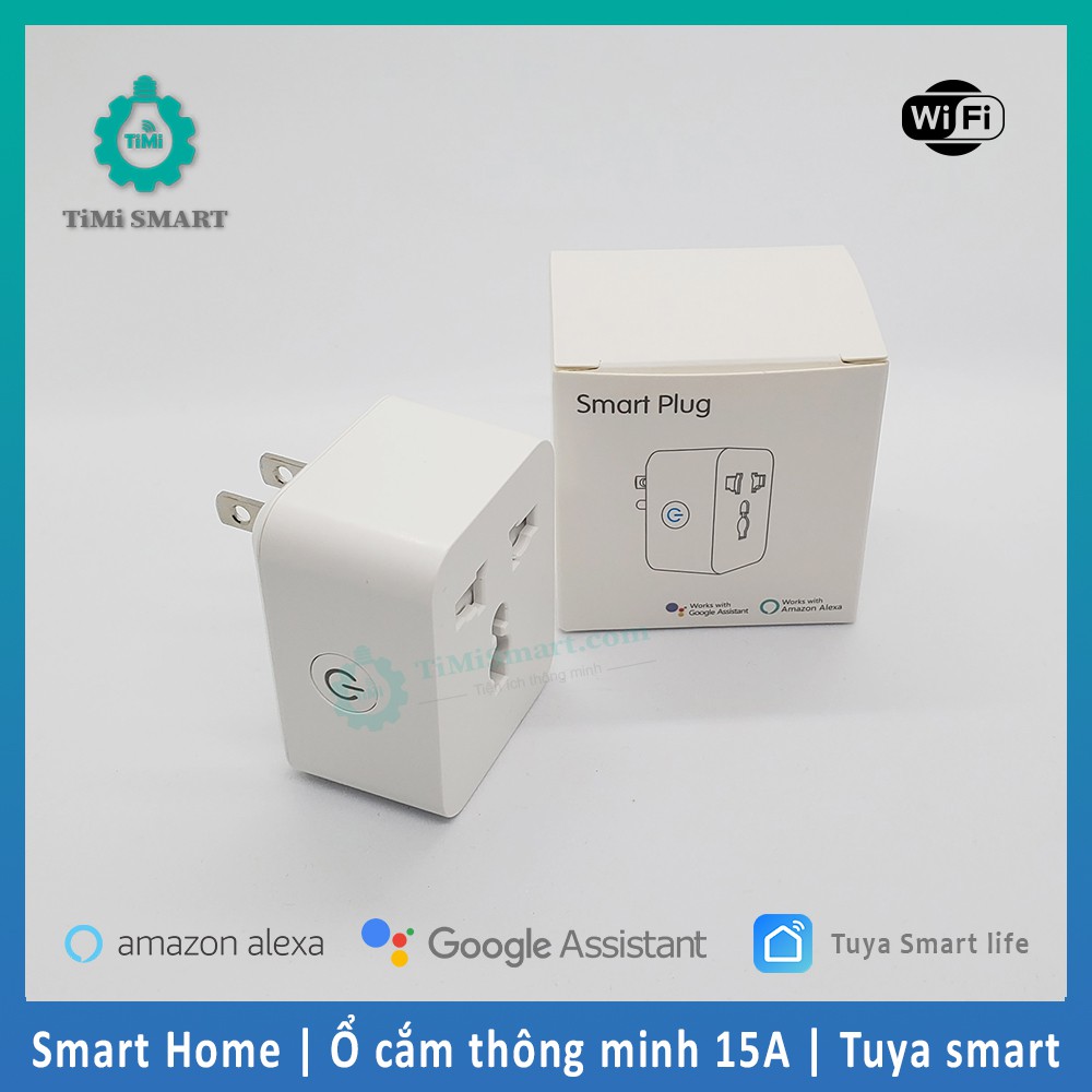 [Bảo Hành 6 tháng] Ổ cắm thông minh wifi Tuya Smartlife 10A - Đo điện năng tiêu thụ