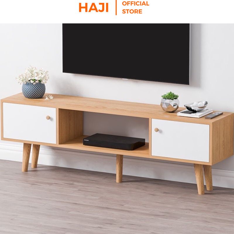 Kệ Tivi HAJI để sàn có ngăn kéo lưu trữ, Tủ kệ trang trí cho không gian phòng khách thêm sang trọng hiện đại A155