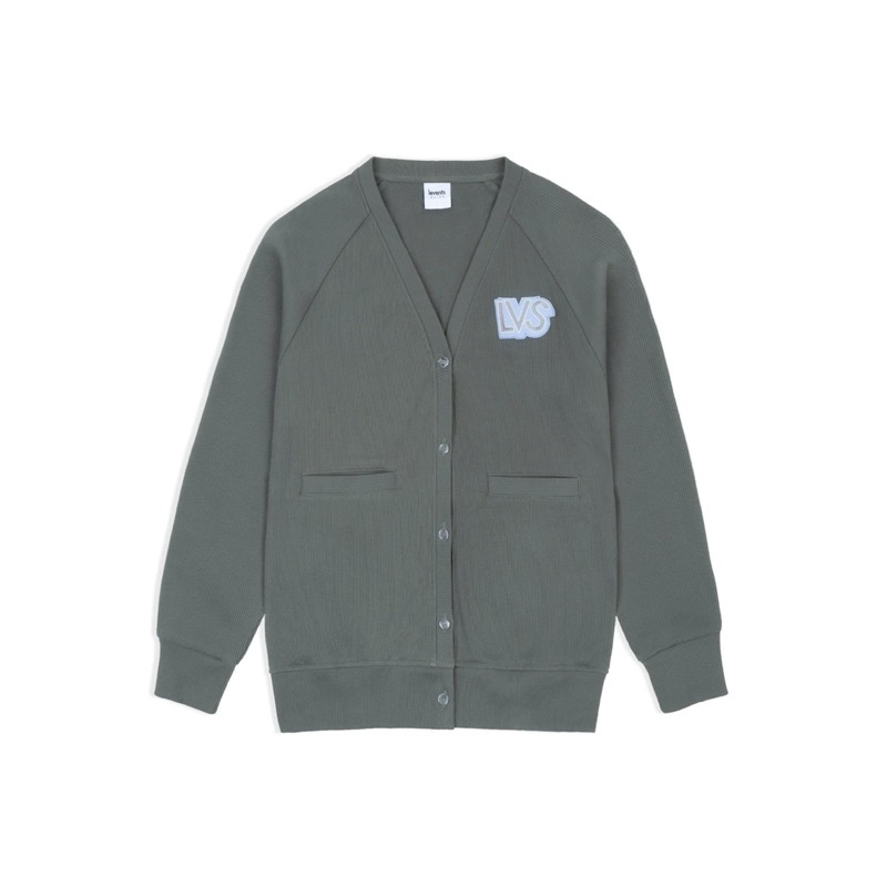 LEVENTS® RIB KNIT CARDIGAN/ GREY