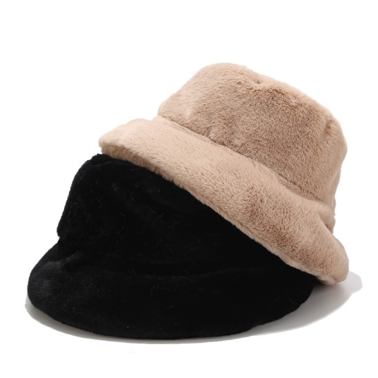 Nón Bucket Nón Tai Bèo Nữ Lông Nón Đi Du Lịch Phong Cách Hàn Quốc