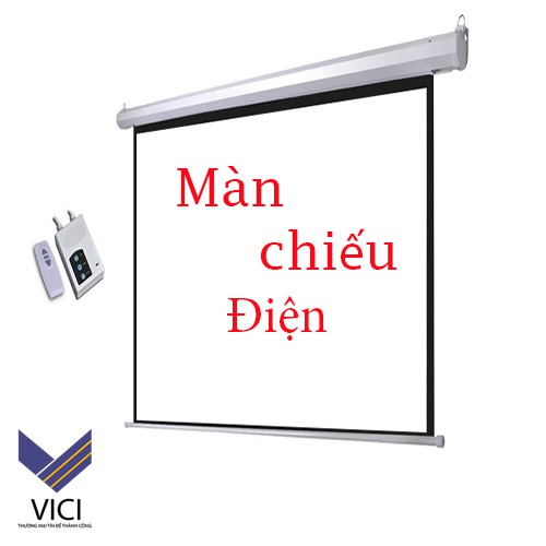 Màn Chiếu Điện Kích Thước Từ 100inch - 136inch . Hàng chính hãng, phù hợp tất cả máy chiếu hiện nay.