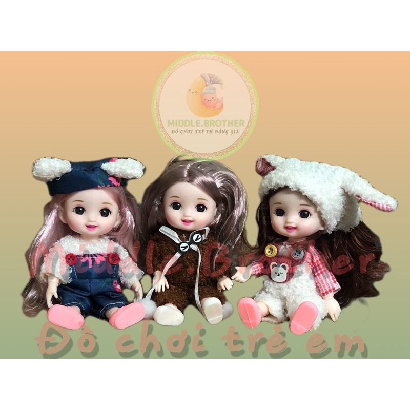 Set/Tách lẻ 1 Búp Bê Barbie Dễ Thương Cho Bé Có Khớp Nối có sẵn Váy, Giày, và phụ kiện Siêu Xinh cho bé gái