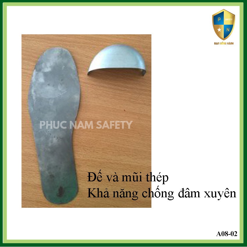 Giày bảo hộ lao động XP BH08-3. Giày chống đinh chống dập ngón, Bảo hộ lao động Phúc Nam