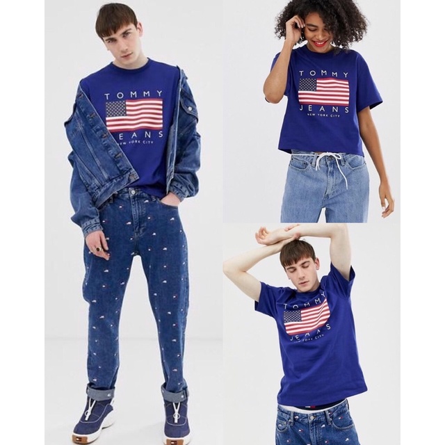 Áo TOMMY JEANS thun xuất phông cotton sang xịn mịn