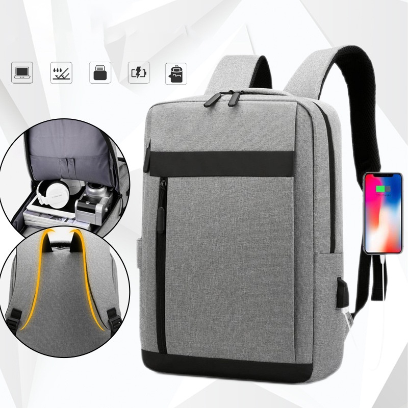 Balo Nam Lớn Đơn Giản Mới Đa Chức Năng Tích Hợp Usb Doanh Nhân, Học Sinh , Sinh Viên, Công Sở DUMBUM BL008