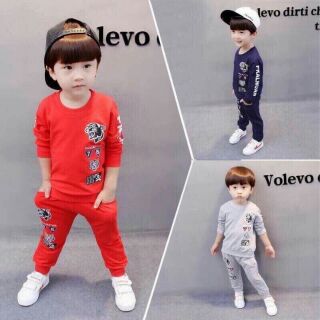 Bộ quần áo trẻ em nỉ da cá thu đông tiger 78 cho bé trai bé gái 6-18kg