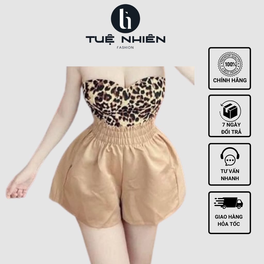 Quần đùi nữ xòe bông, quần short lưng chun dễ thương - Tuệ Nhiên - Fashion