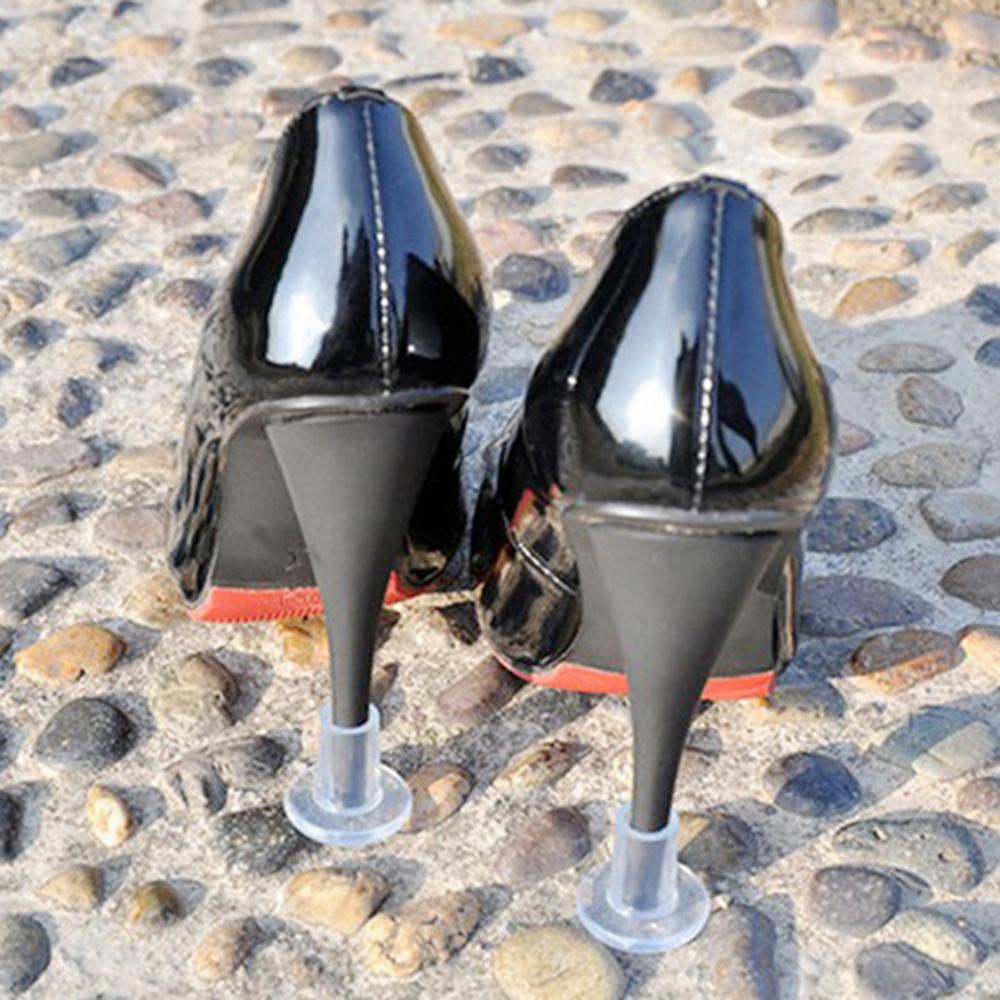 1Pair High Heel Protectors Cover Stiletto Women Shoes Stoppers Antislip Black