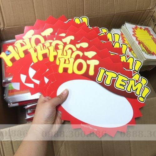 Giấy Sale in sẵn tự điền khoảng giá nhiều mẫu dùng với kẹp wobbler tại các cửa hàng, siêu thị