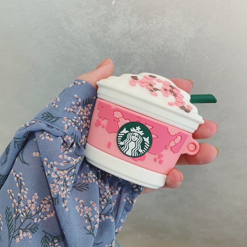 Vỏ Tpu Hình Ly Starbucks Màu Hồng Bảo Vệ Hộp Tai Nghe compatible AirPods3 compatible AirPods3 compatible AirPods3 2021