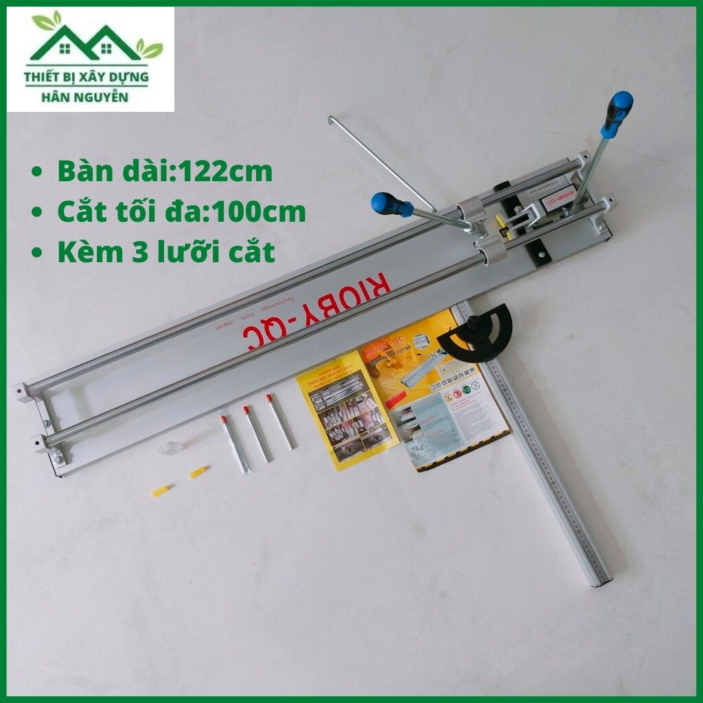 Bàn cắt gạch Ryobi QC 1M,bàn dài 122cm dùng cắt gạch 100cm,máy cắt gạch đẩy tay