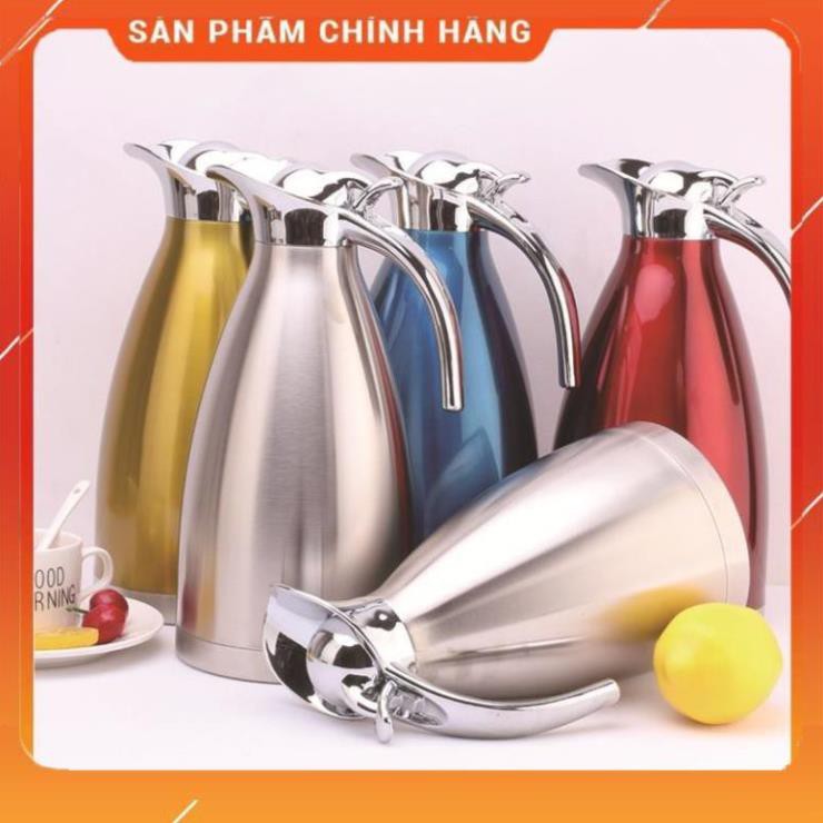 CHÍNH HÃNG - Bình pha trà giữ nhiệt 2000ml,bình đựng nước inox,bình phà trà cà phê tại nhà dung tích lớn có quai cầm