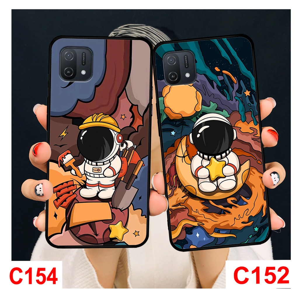 Ốp lưng Oppo A16k in hình phi hành gia, vũ trụ ngân hà. ốp oppo a16k rẻ bền đẹp.