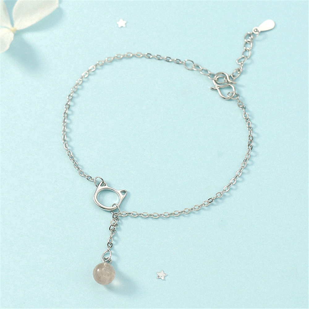 Vòng Tay Mạ Bạc 925 Hình Mèo Đính Đá Xinh Xắn Cho Nữ | BigBuy360 - bigbuy360.vn