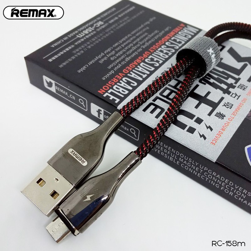 Remax RC-158i Cáp sạc nam châm remax rc-158 có 3 loại Lightning Micro Type-C - Dây sạc remax 158 sạc nhanh chống đức ♥️♥