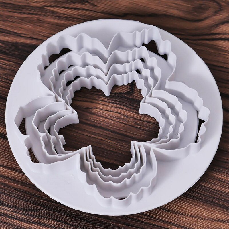 Set 4 Khuôn Cắt Kẹo Mềm Trang Trí Bánh Tạo Hình Hoa Mẫu Đơn