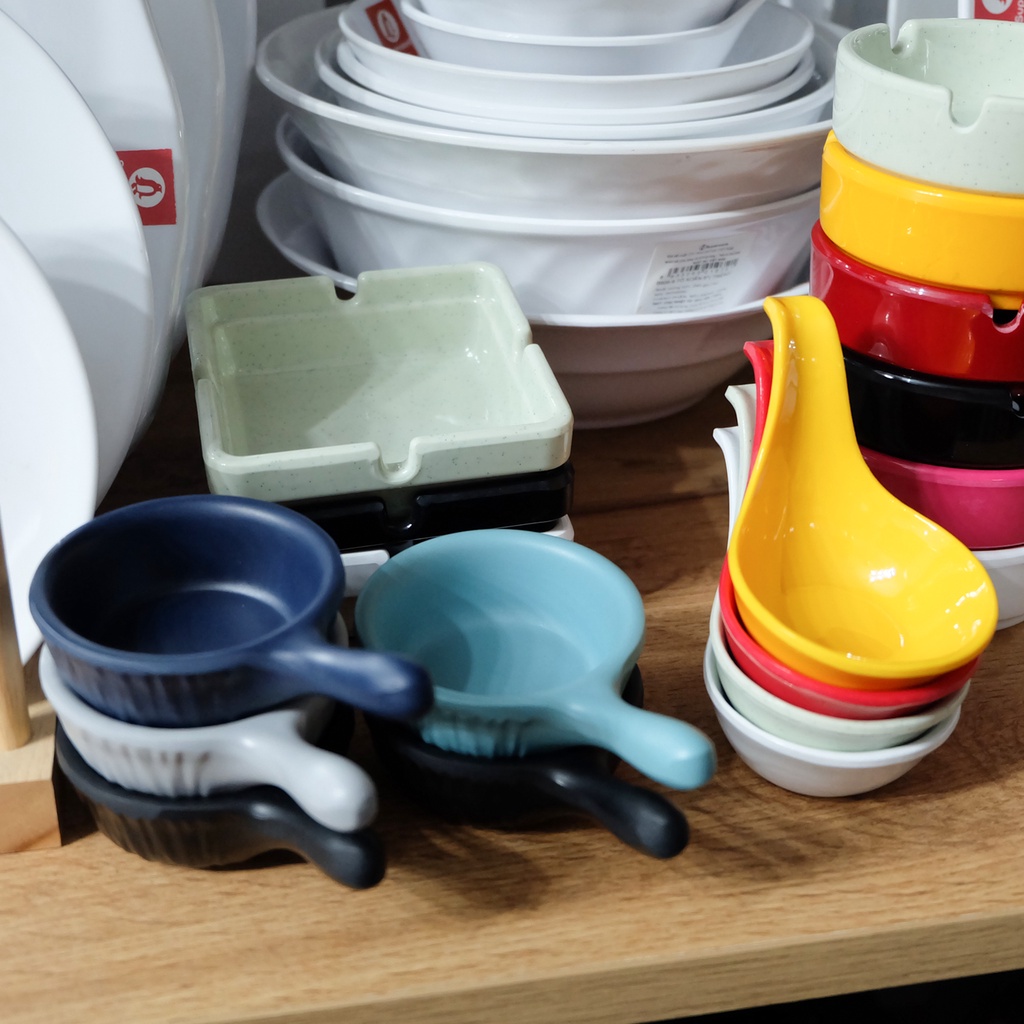 Chén decor, chén nhỏ đựng gia vị có tay cầm nhựa Melamine cao cấp | BigBuy360 - bigbuy360.vn