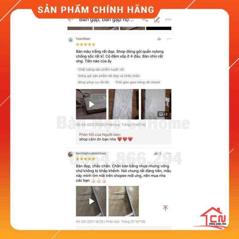 Bàn gấp gọn Decor Hàn Quốc Màu Trắng 🎁 𝑭𝑹𝑬𝑬𝑺𝑯𝑰𝑷 🎁 | WebRaoVat - webraovat.net.vn