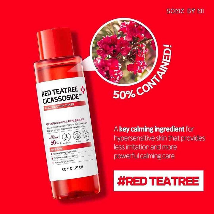 Nước hoa hồng Some By Mi Red Tea Tree Cicassoside Final Solution Toner 150ml dành cho da mụn và nhạy cảm