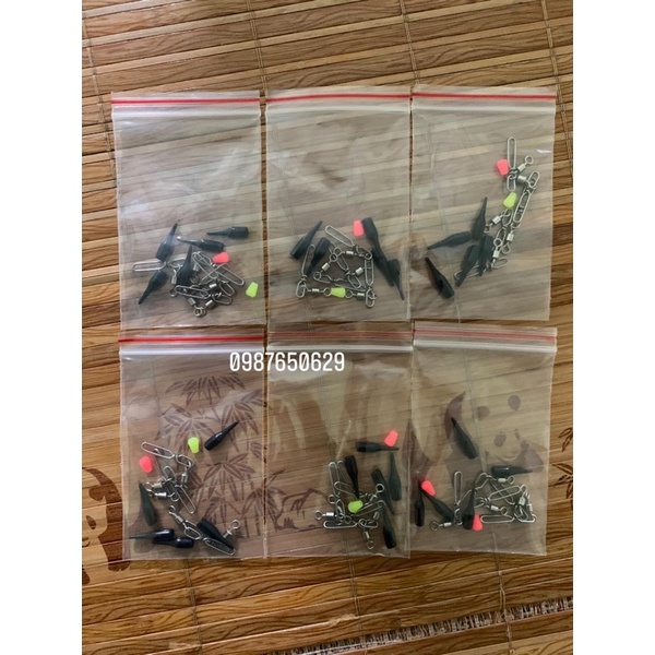 Túi 5 Khoá link fuji độ,  khoá siêu tải cá