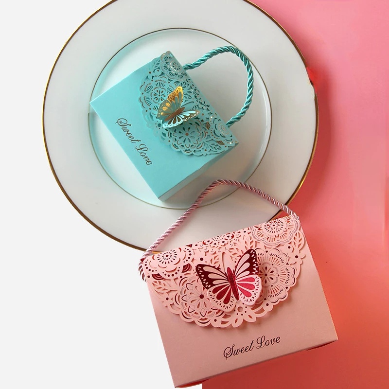 Hộp Giấy Các Tông Đựng Kẹo Hình Bướm Sáng Tạo Thời Trang