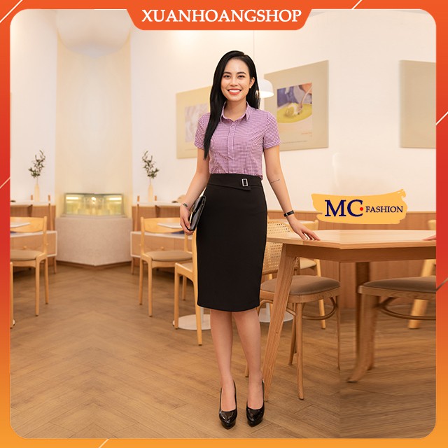 Chân Váy Công Sở Nữ Đẹp, Kiểu Dáng Bút Chì, Dài Qua Gối, Xẻ Tà Sau, Màu Đen, Mc Fashion Cv0466 | BigBuy360 - bigbuy360.vn