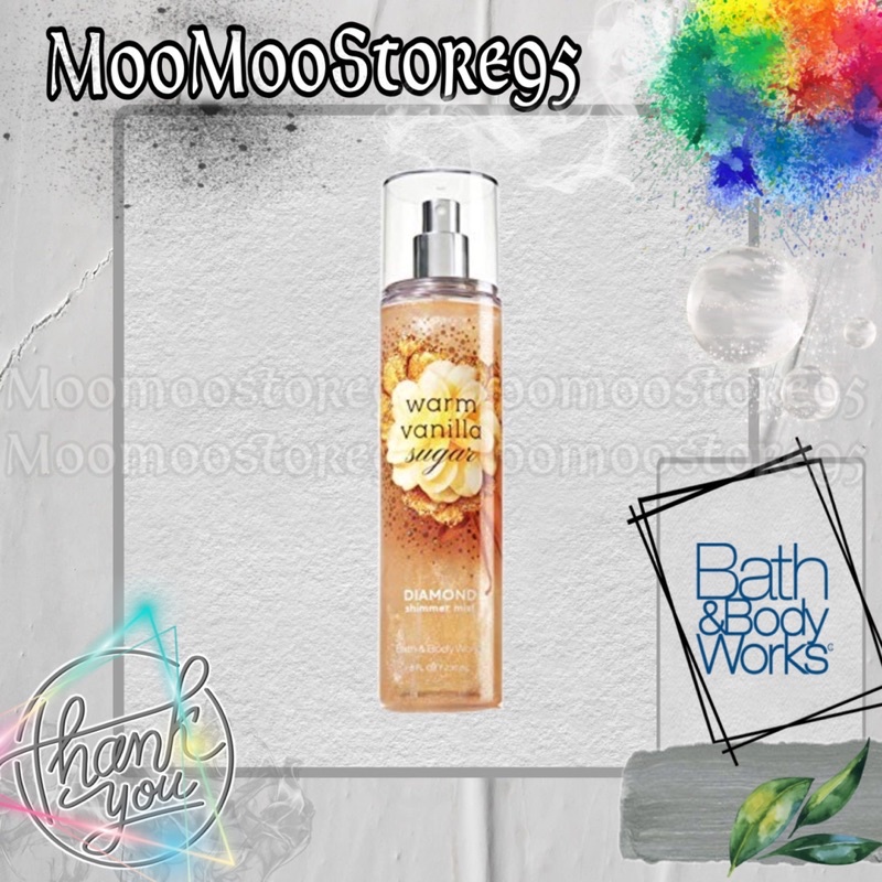 [ Mua ngay ] Xịt Thơm Có Nhũ Warm Vanilla Sugar Shimmer Bath&Body Works (236ml)
