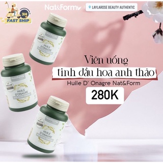 Tinh dầu hoa anh thảo hữu cơ nat&form huile onagre 200 vien