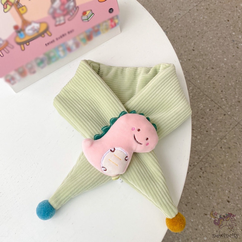 Khăn Choàng Cổ Vải Nhung Họa Tiết Hoạt Hình Phong Cách Hàn Quốc Cho Bé