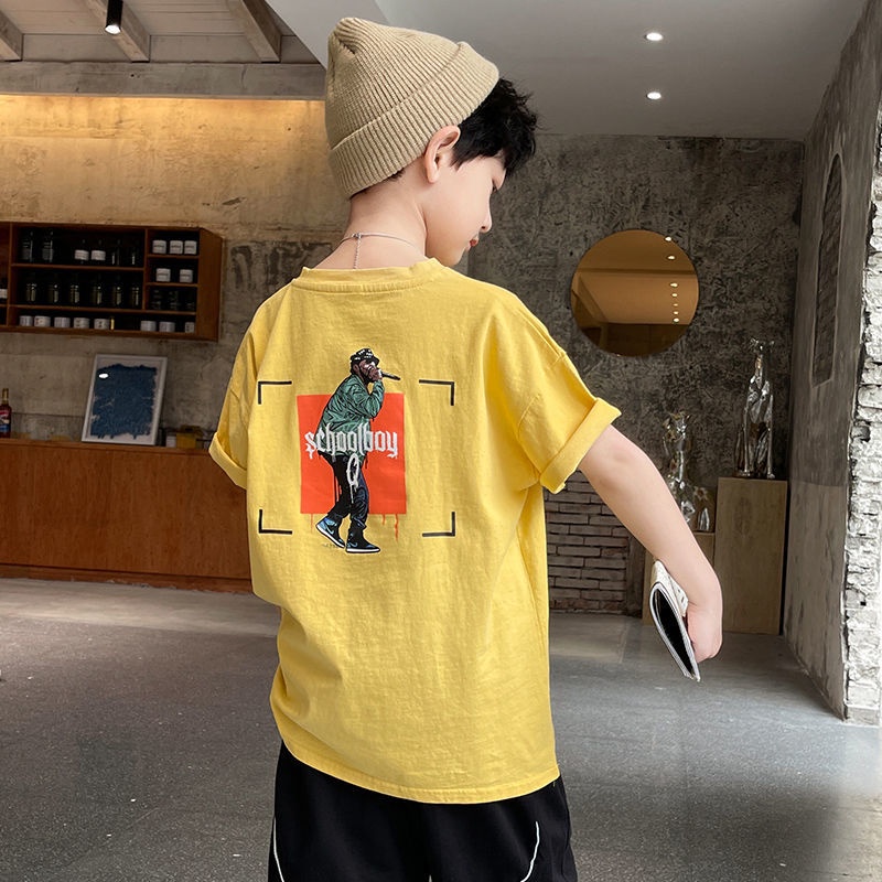 Áo Thun Cotton Tay Ngắn Mùa Hè Phong Cách Hàn Quốc Mới Cho Bé Trai