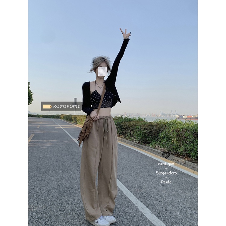 Quần ống rộng Phong Cách Hàn Quốc Năng Động Dành Cho Nữ