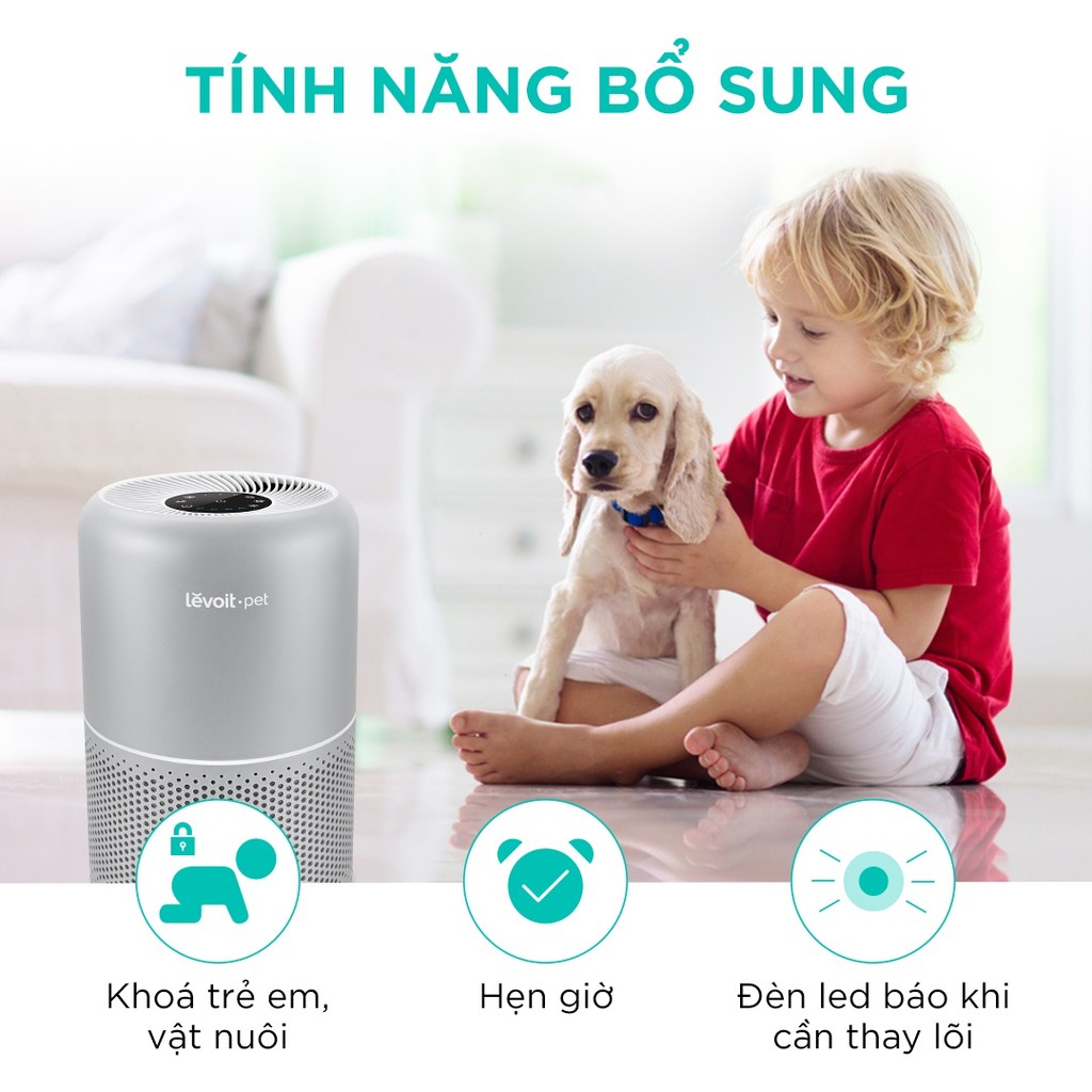 [Mã ELHA22 giảm 5% đơn 300K] Máy Lọc Không Khí Levoit Core P350 40m2 Bộ lọc HEPA 13 Lọc Bụi Mịn - Kháng Khuẩn