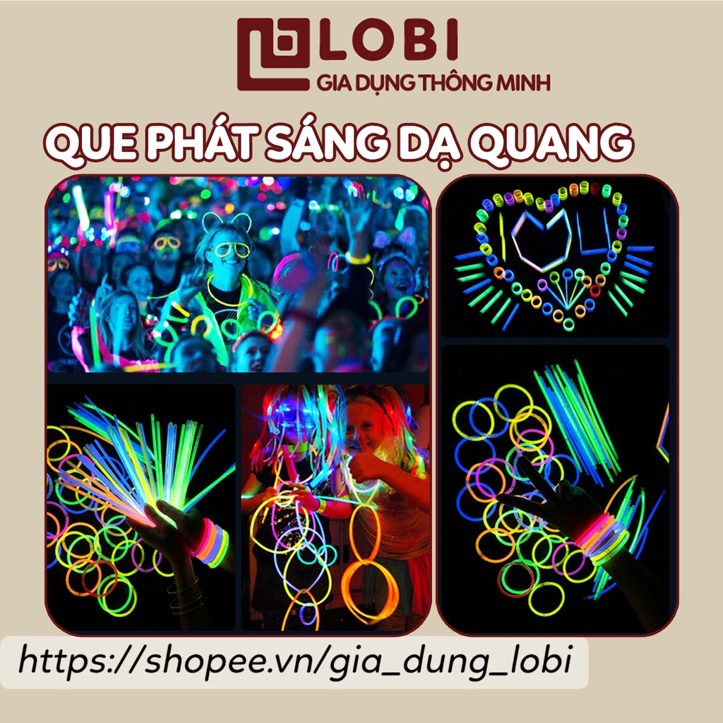 Que phát sáng Que dạ quang lightstick glow que dạ quang phát sáng neon nhiều màu trang trí vui nhộn
