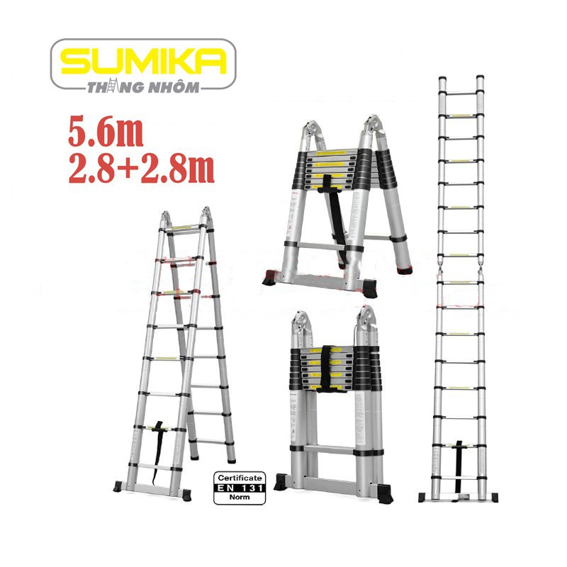 Thang nhôm rút chữ A Sumika SK 560D