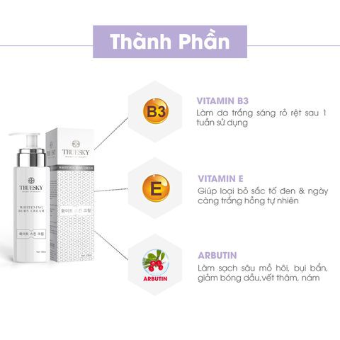 Kem ủ trắng da toàn thân cấp tốc dạng vòi ấn Whitening Body Cream 100ml - Katta