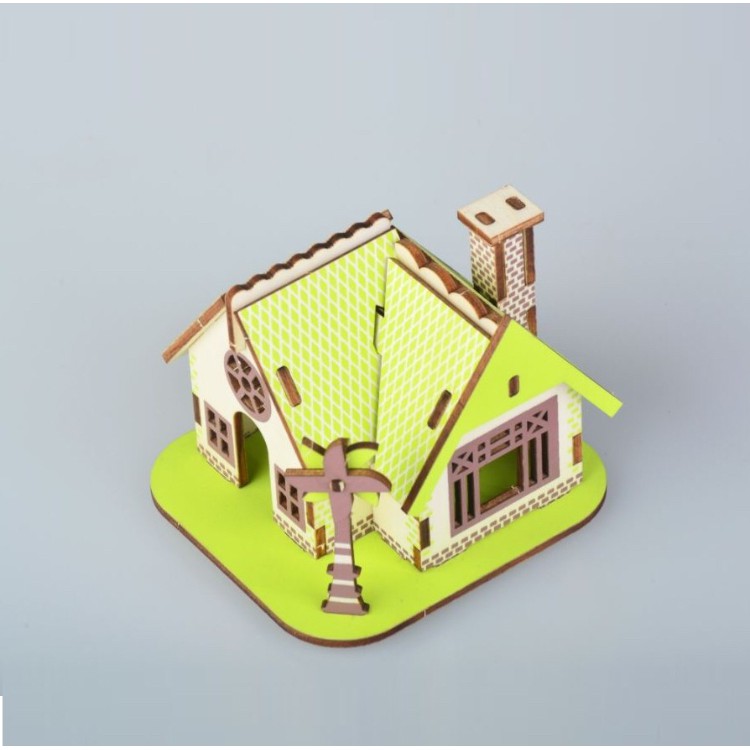 Đồ chơi lắp ráp gỗ 3D Mô hình Nhà gỗ Ellie House