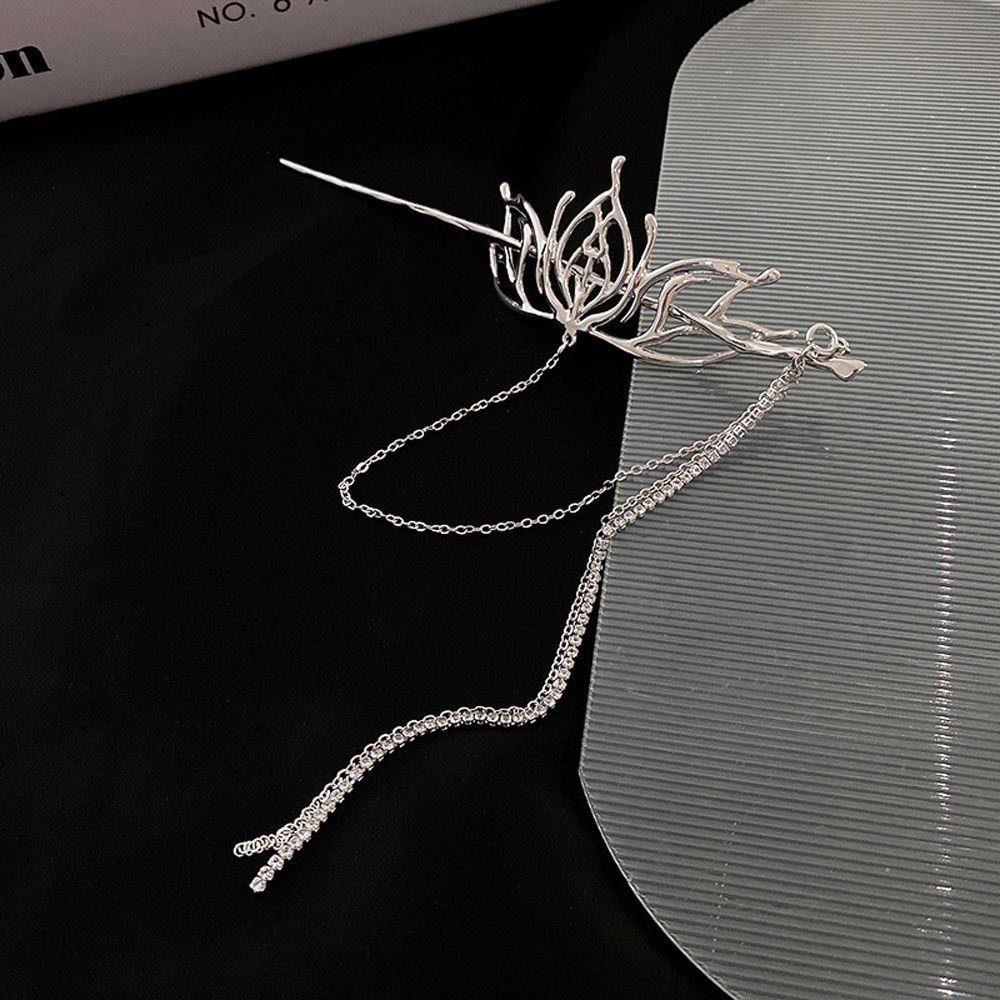 TWINKLE Trâm Cài Tóc Đính Hoa Tua Rua Phong Cách Trung Hoa Cho Cô Dâu