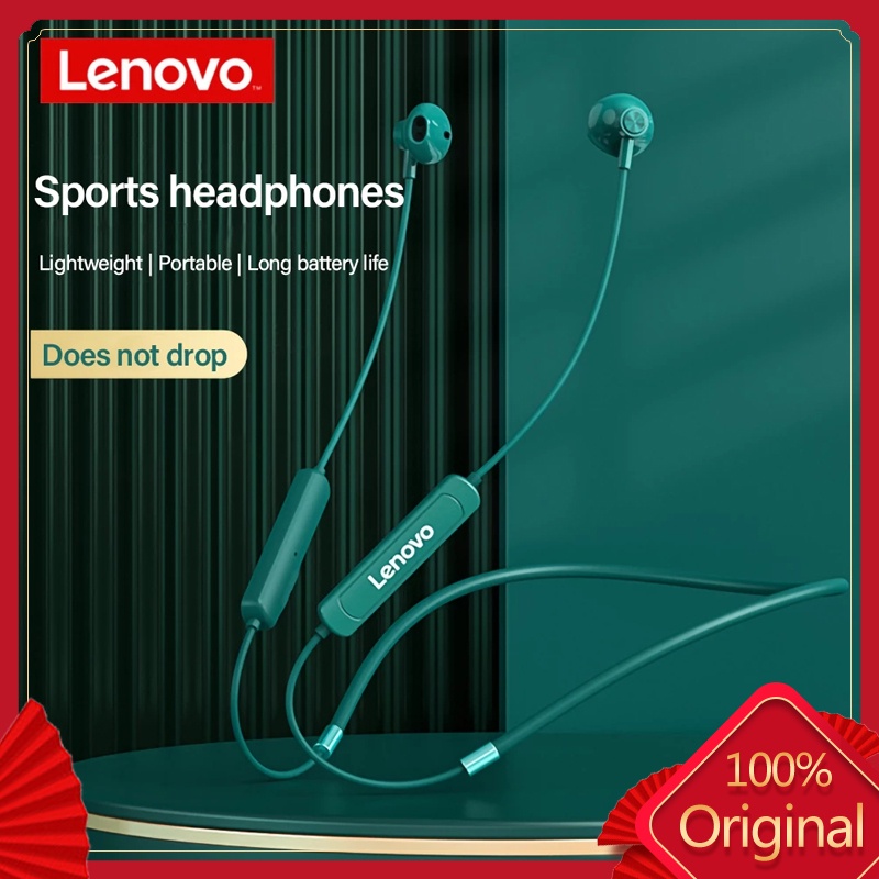 Tai Nghe Bluetooth 5.0 Không Dây Đeo Cổ Lenovo SH1 Chống Thấm Nước IPX5 Tích Hợp Mic