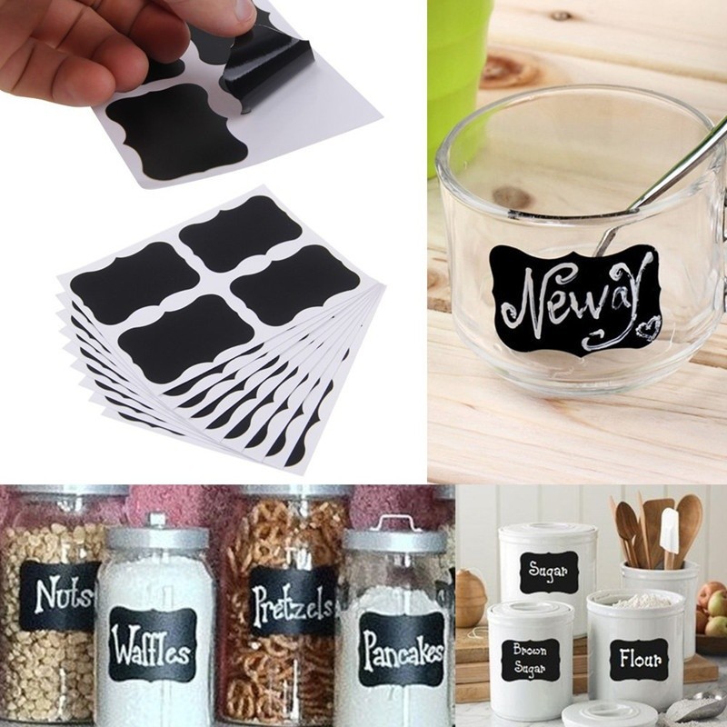 Bộ 36 Miếng Dán Nhãn Dạng Bảng Đen Viết Phấn
