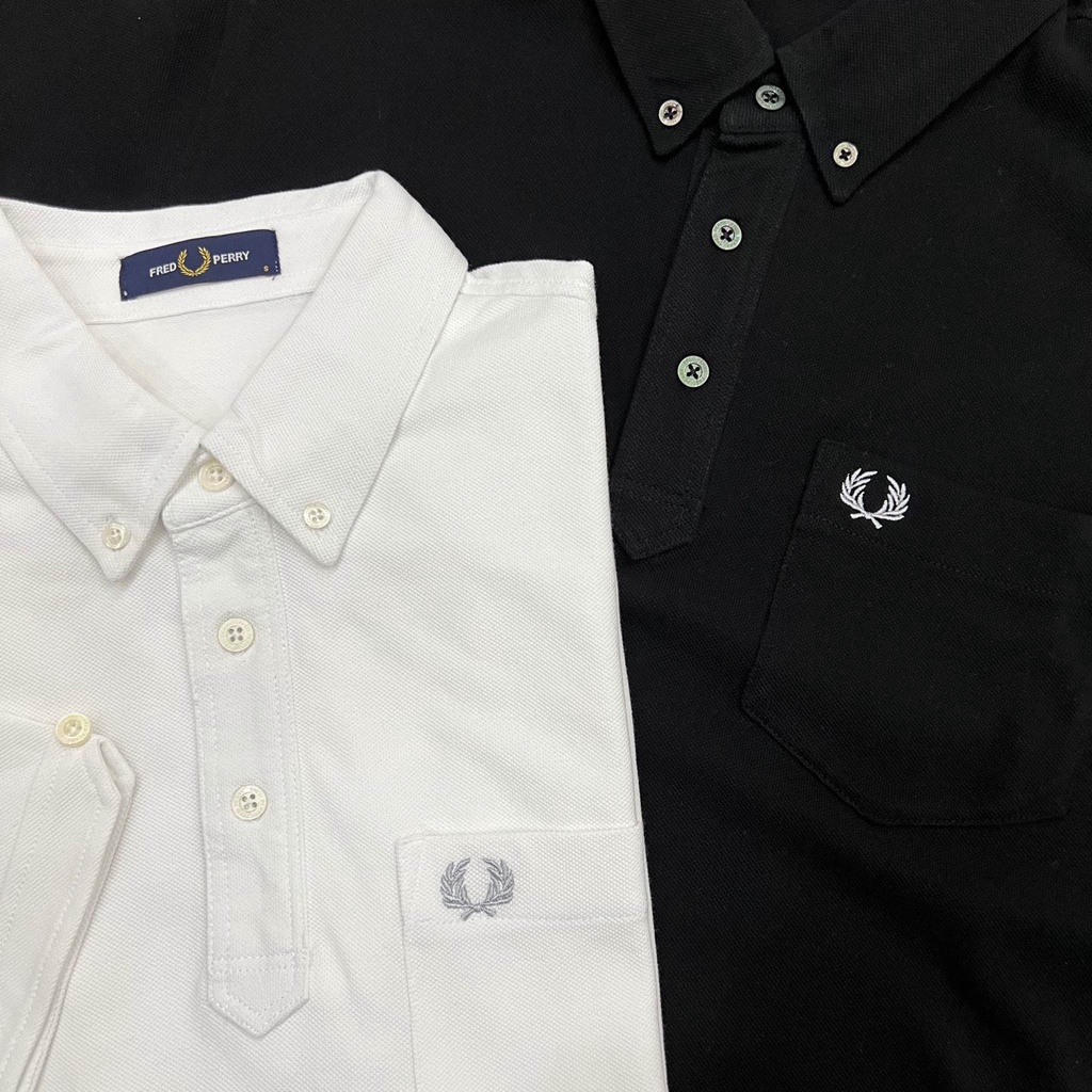 Áo Polo FRED PERRY M1627 - trắng (logo trắng)