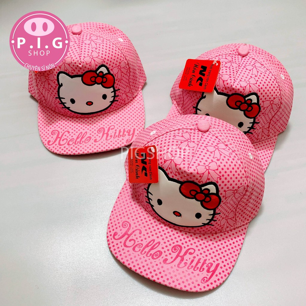 Nón hiphop snapback HELLO KITTY cho bé gái 2-6 tuổI