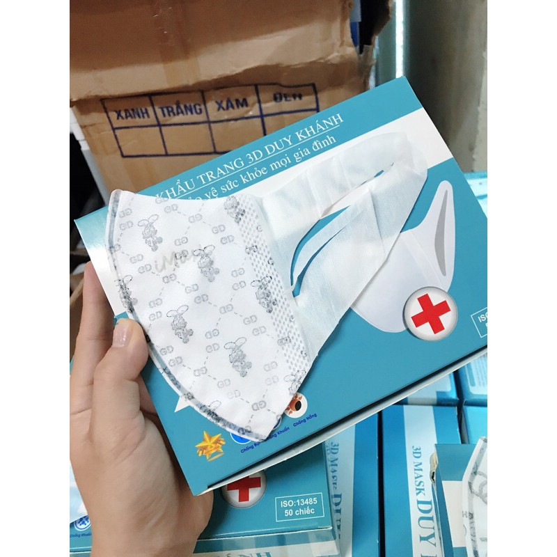 (Hàng chuẩn) Hộp 50c khẩu trang 3D