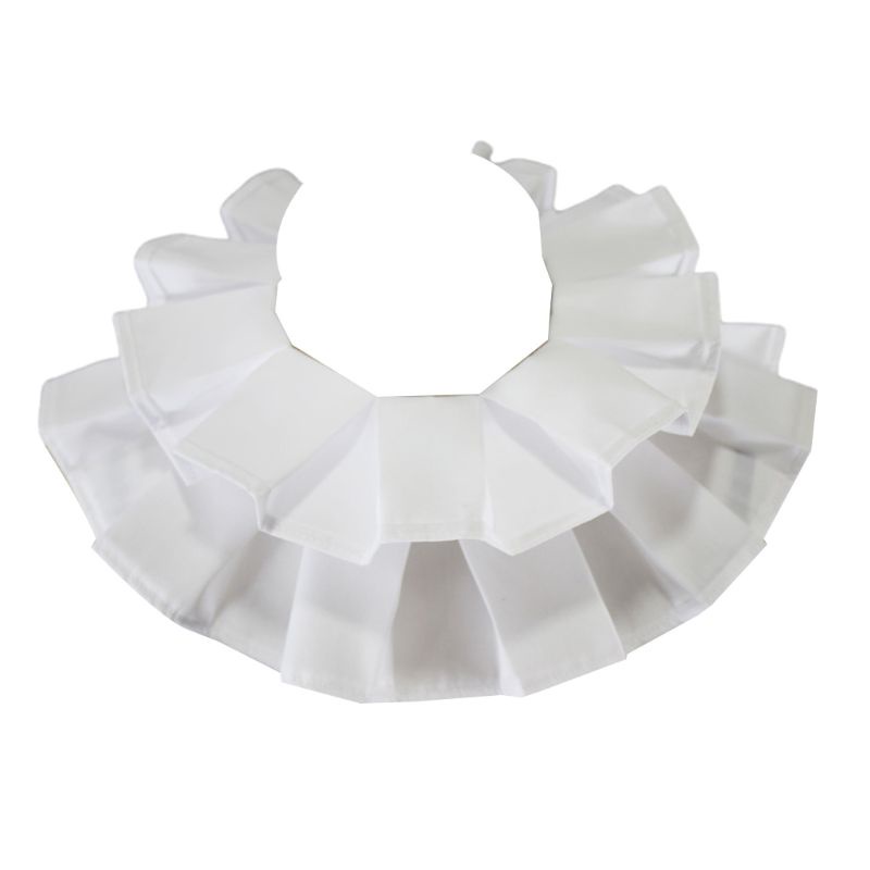 Yoioi Khăn Choàng Cổ Giả Viền Bèo Bằng Cotton Hóa Trang Victorian Halloween Cho Nữ